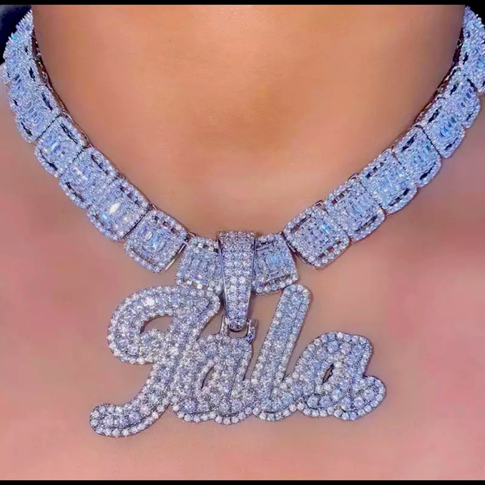 Custom Bling Name Necklace